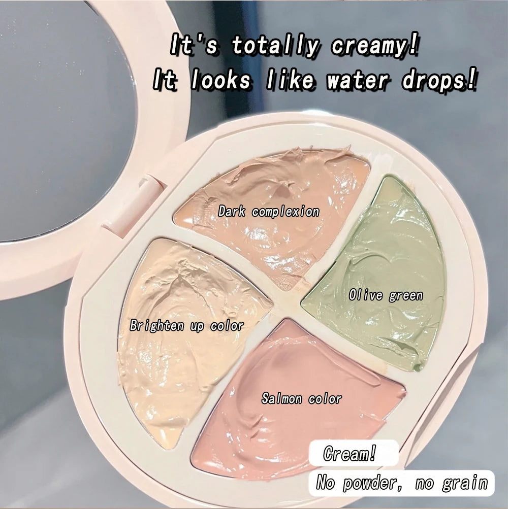 4-in-1 Waterproof Concealer Palette | Full Coverage Cream Concealer Palette QXL