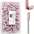 100-Pack Nail Drill Sanding Bands for Manicure & Pedicure Nail Sanding Bands QXL Pink