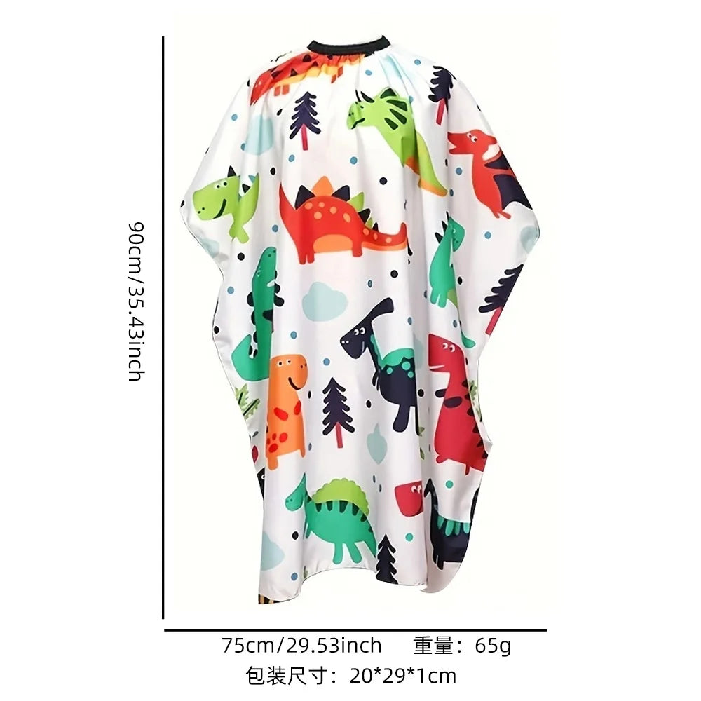 Kids Dinosaur Haircut Cape | Waterproof Barber Cloak 90×75cm Kids Haircut Cape QXL