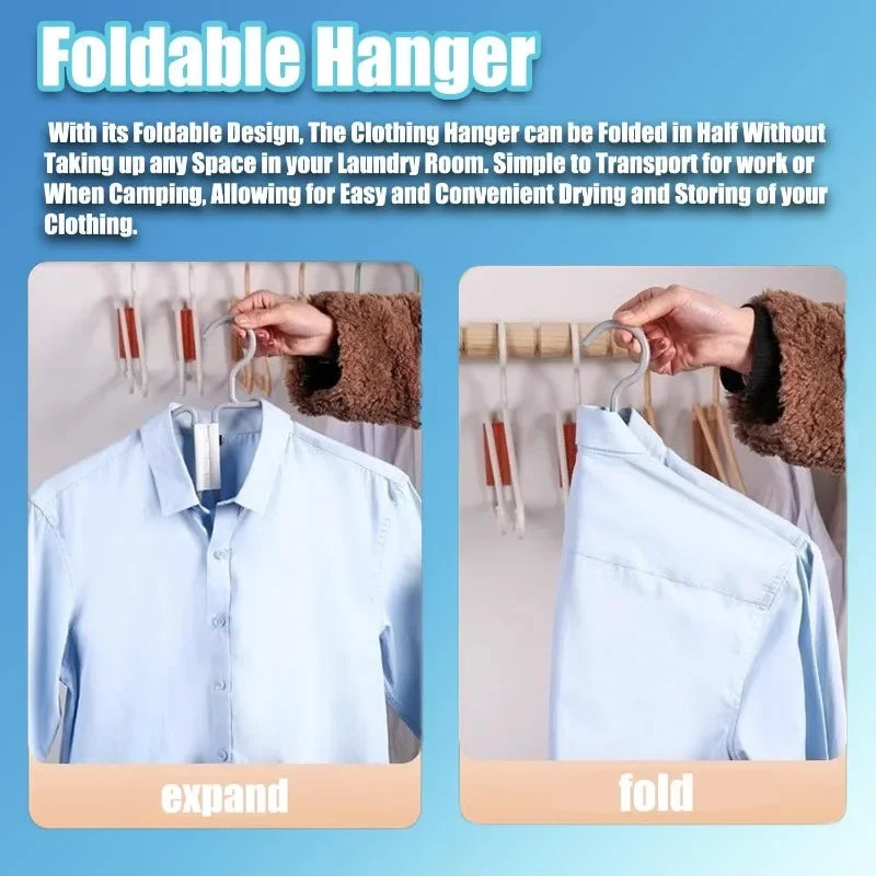 5-Pack Foldable Travel Clothes Hangers | Portable & Space-Saving Foldable Clothes Hangers QXL