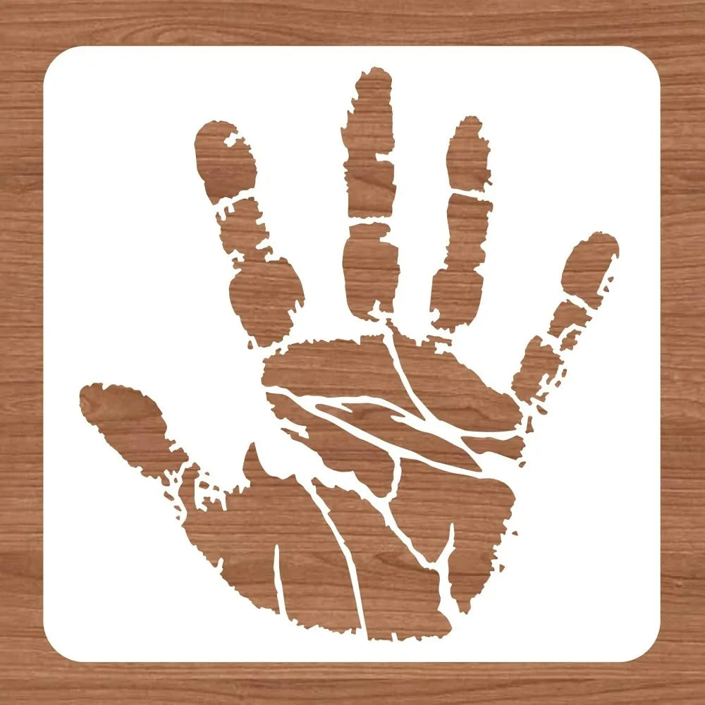 12x12 Handprint Painting Stencil | Reusable PET Craft Template Craft Painting Stencil QXL