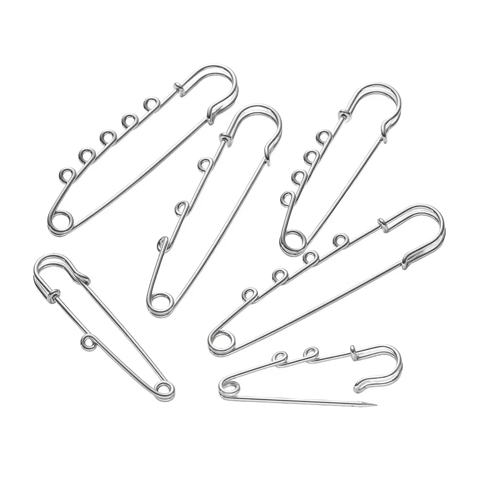10 Large Blank Base Safety Pin Brooches | DIY Jewelry Craft DIY Brooch Pin Blanks QXL