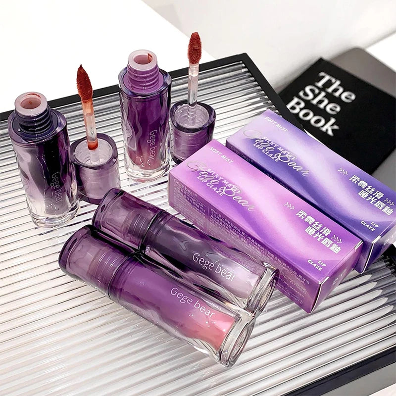 Gege Bear Soft Matte Velvet Lip Lacquer | Non-Transfer Liquid Lip Lacquer QXL
