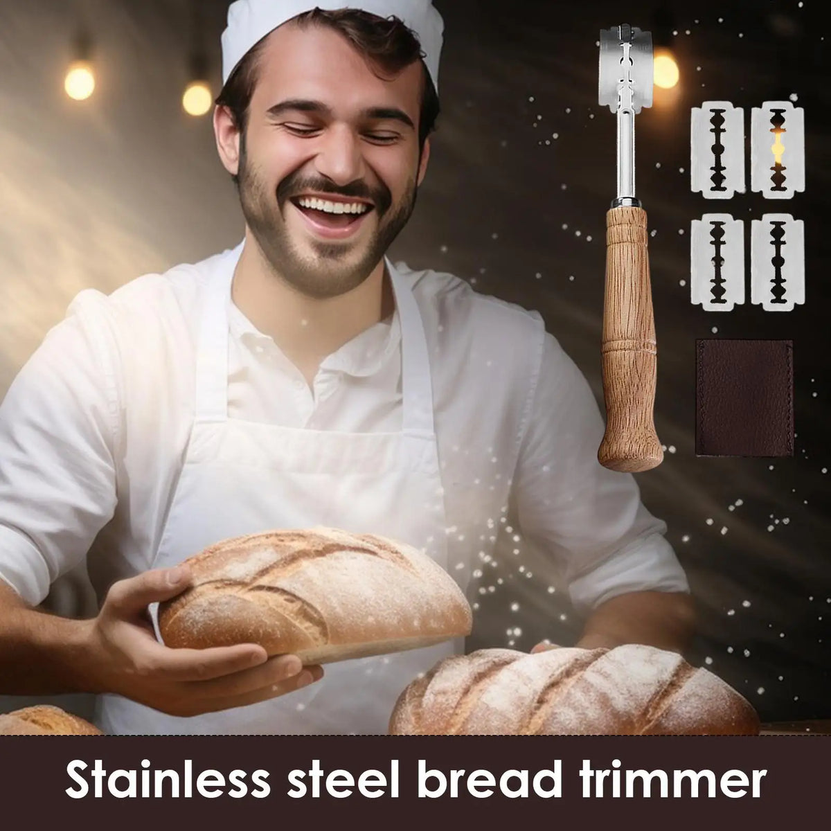 Bread Lame Dough Scoring Tool | Stainless Steel + 5 Blades Bread Scoring Tool QXL