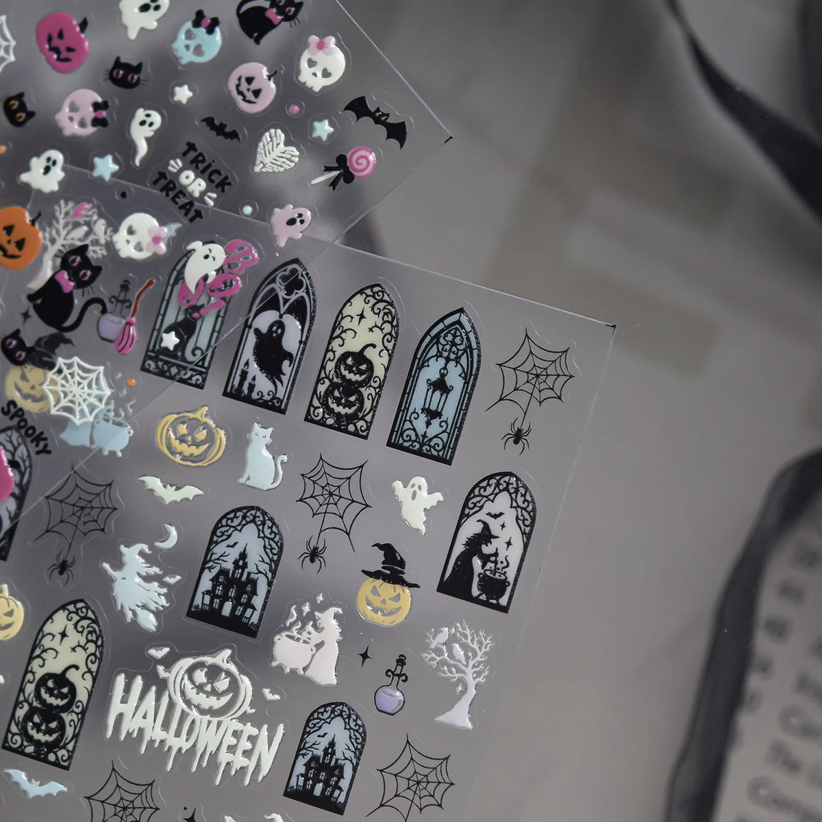 Glow-in-Dark Halloween 5D Nail Stickers | Spooky Decals Nail Stickers QXL