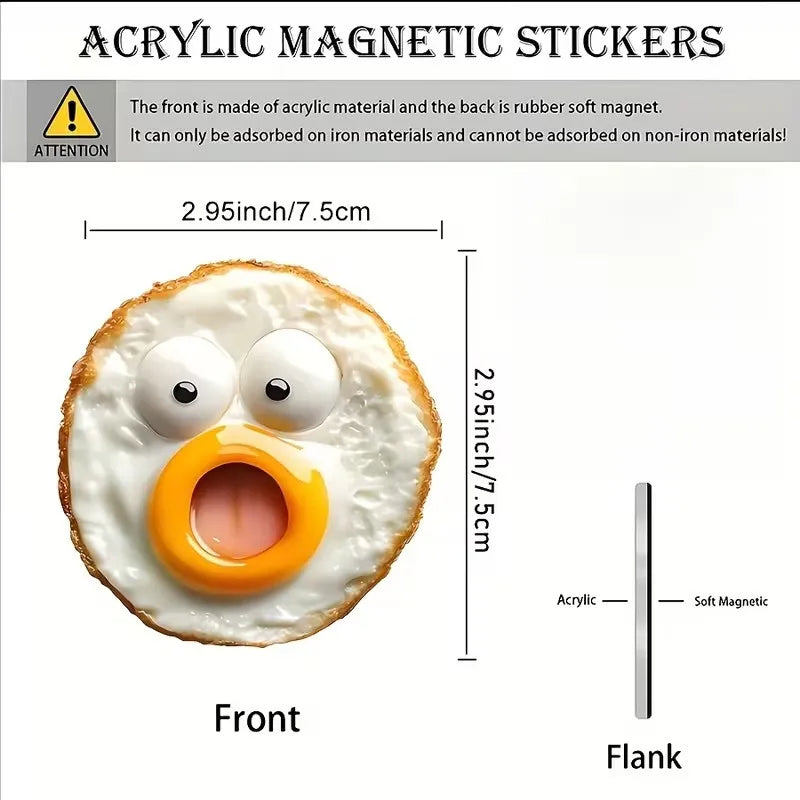Egg-Shaped Acrylic Fridge Magnet | Home Decor & Gift Decorative Fridge Magnet QXL