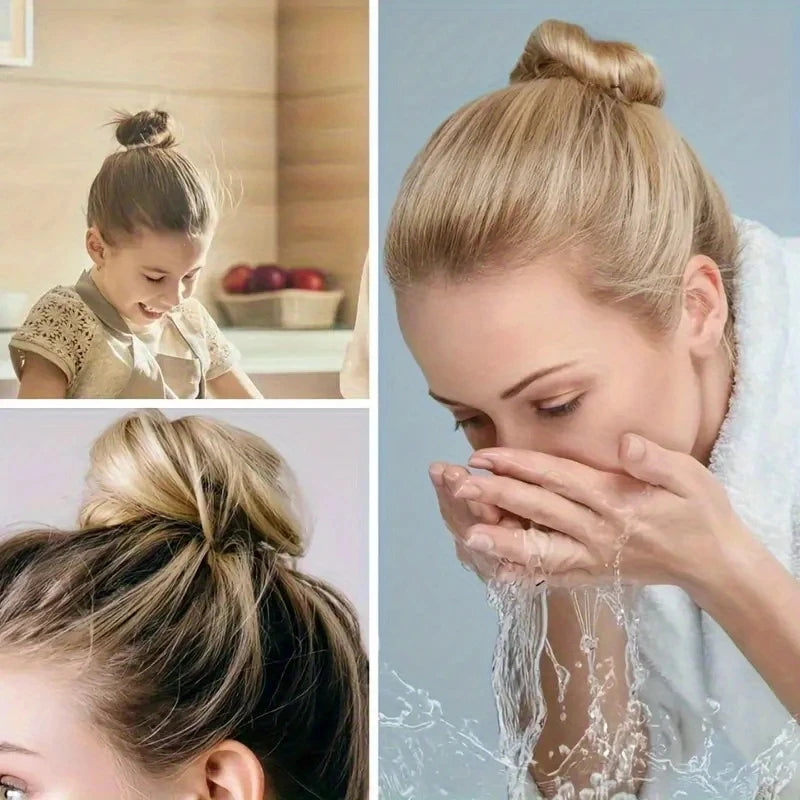 Magic Twist Donut Bun Clips | DIY Ponytail Braider 2/4 Pack Hair Bun Styling Clip QXL