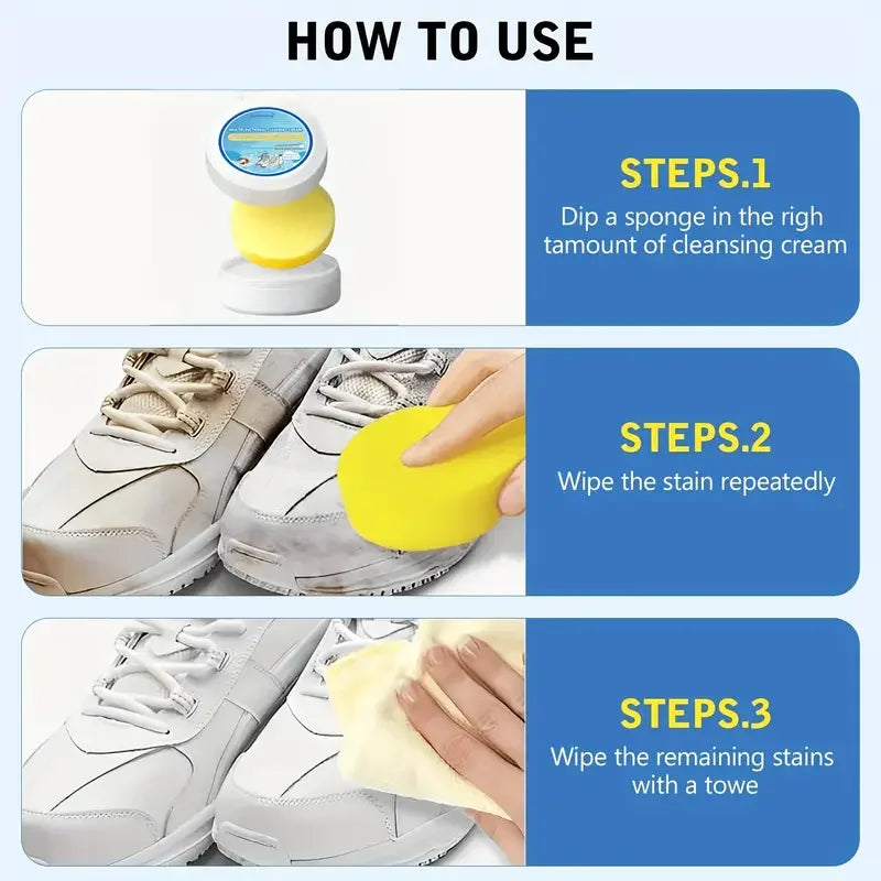 White Shoe Cleaner Paste | Whitening & Stain Remover Shoe Cleaner Paste QXL