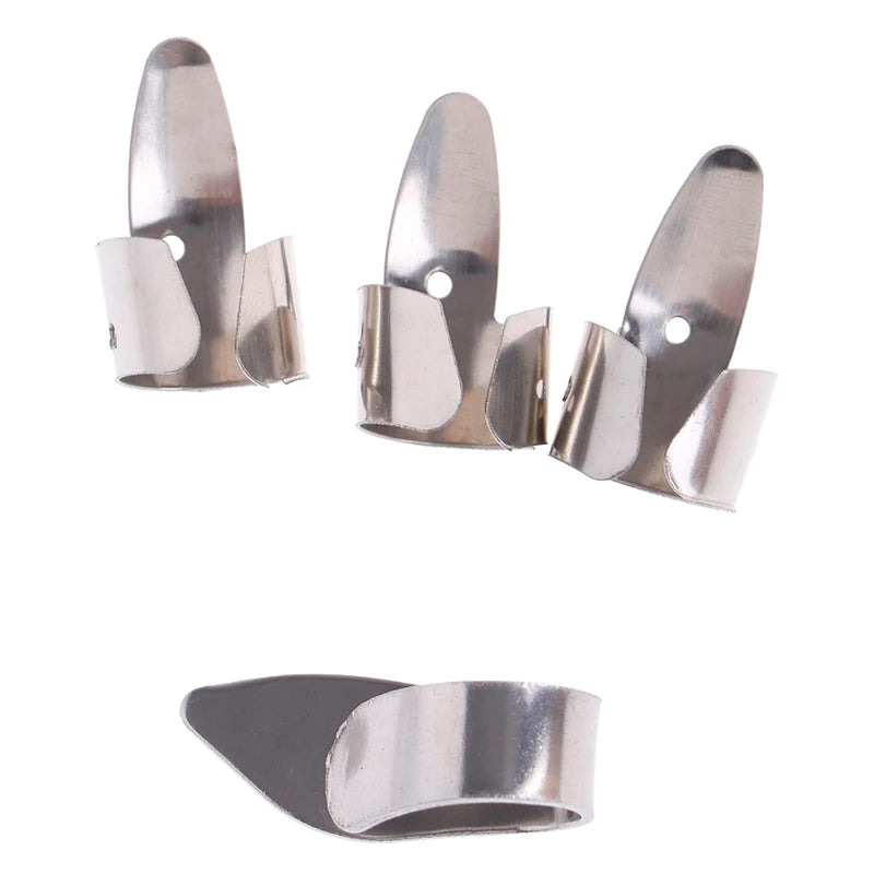 4-Pack Metal Finger Picks & Thumb Picks for Guitar | Plectrum Set Guitar Finger Picks QXL 4pcs