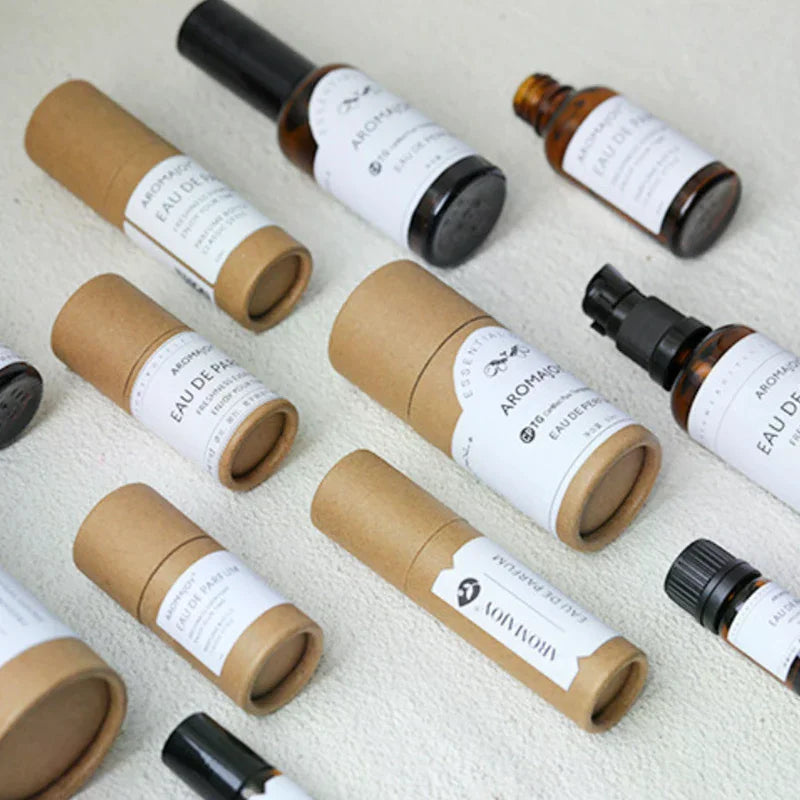 Kraft Paper Tube Box for Essential Oil Roller & Perfume Kraft Paper Tube Box QXL