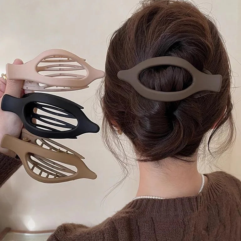 Large Matte Duckbill Claw Clip for Thick Hair | Minimalist Updo Hair Claw Clip QXL