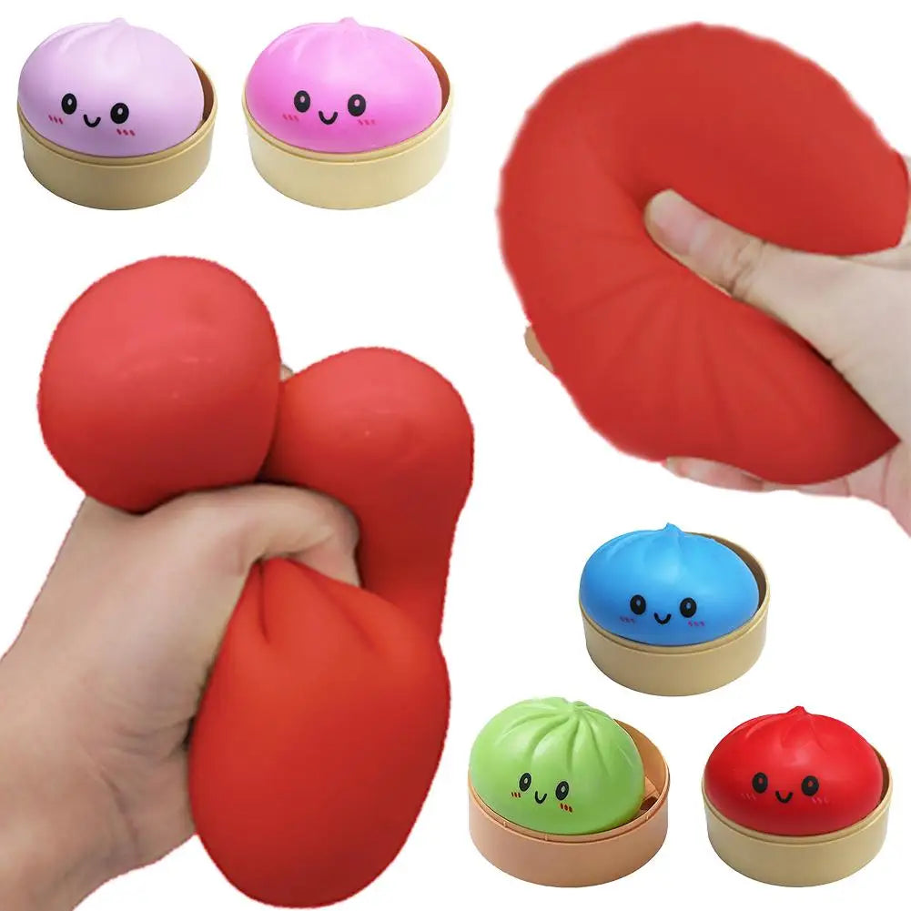 Dumpling Squishy Stress Ball | Sensory Squeeze Toy Gift Squishy Stress Toy QXL