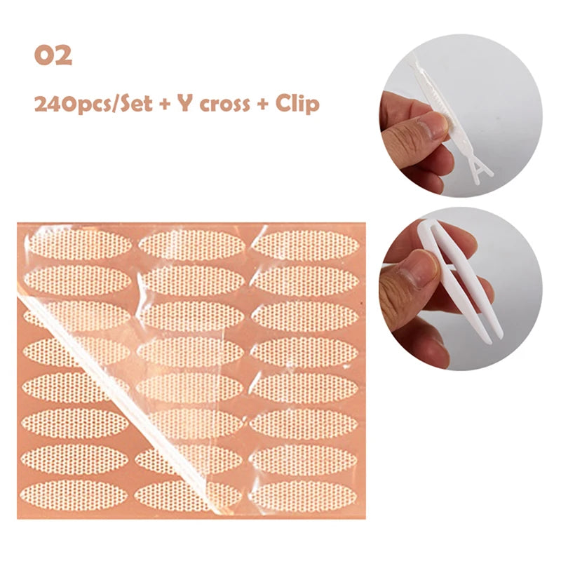 180/240Pcs Invisible Double Eyelid Tape Strips L/XL/XXL Eyelid Lift Tape QXL 02