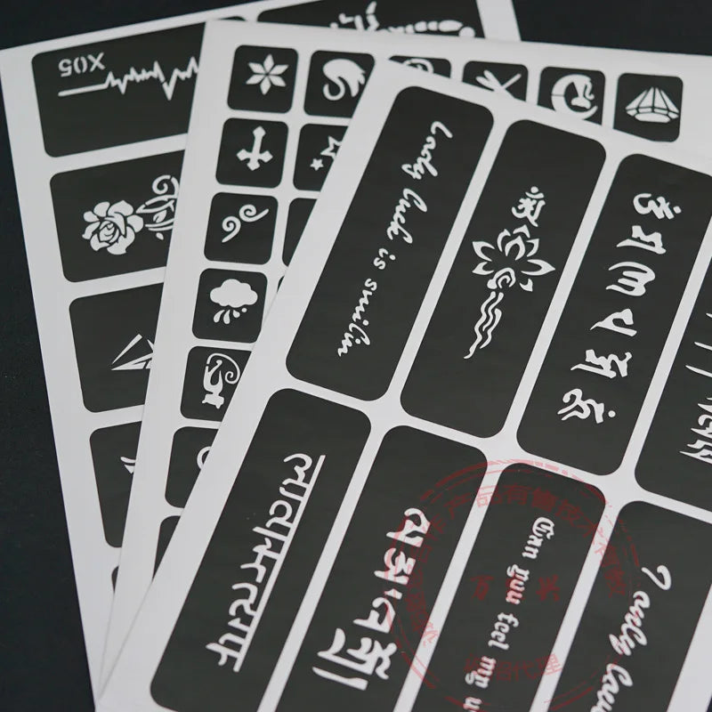 635-Piece Tattoo Stencil Book | Body Art Drawing Templates Tattoo Stencil Set QXL