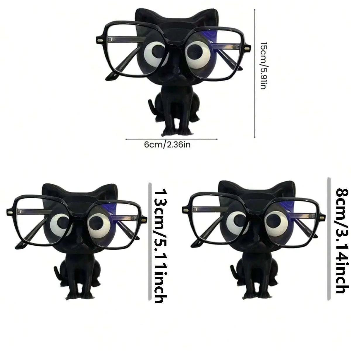 3D Printed Cat Eyeglasses Holder | Desktop Glasses Organizer Eyeglasses Holder QXL