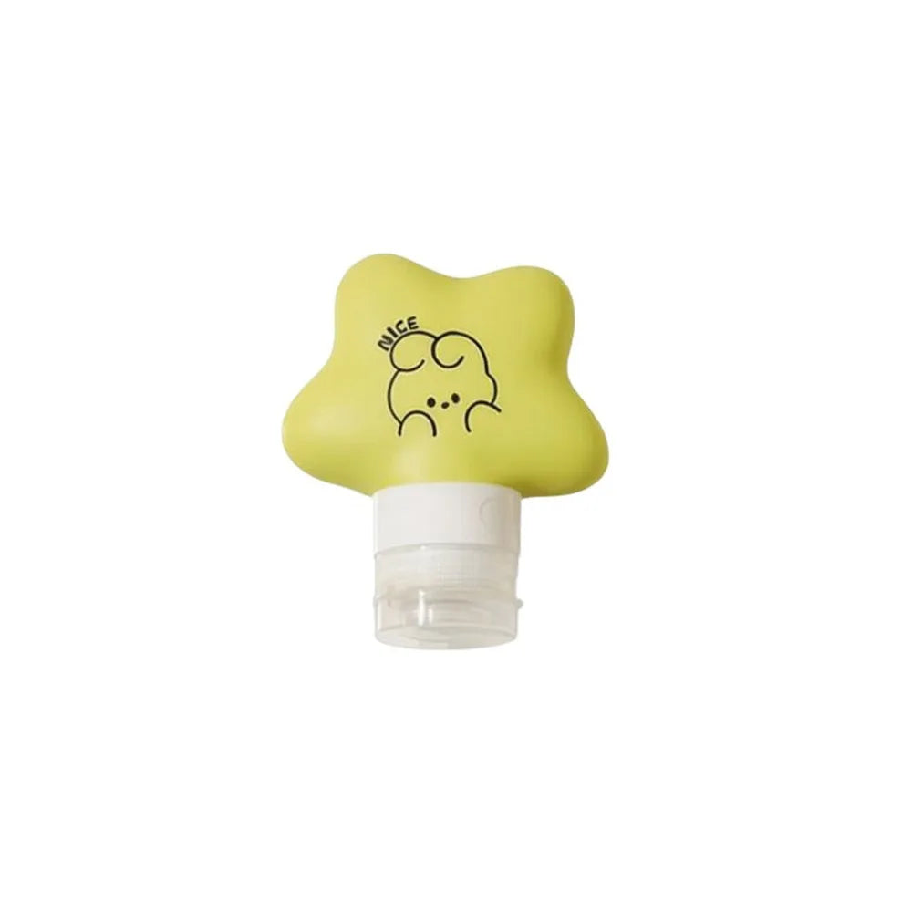 Star Silicone Travel Bottle | Leakproof Refillable 22mm Dispenser Travel Bottle QXL Green