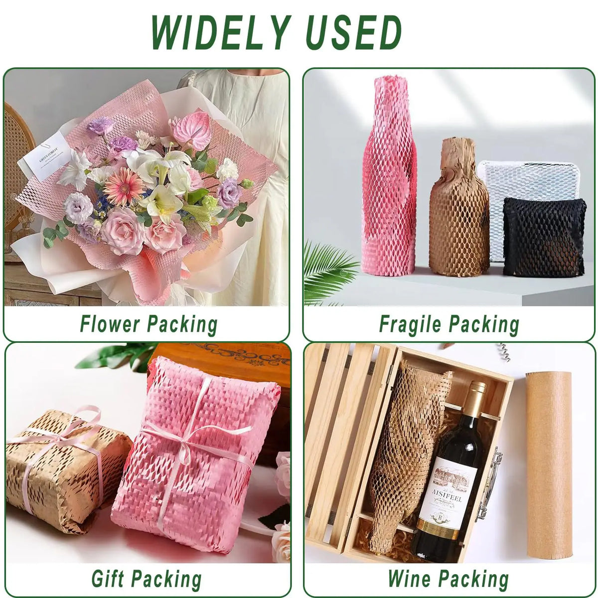 Brown Kraft Honeycomb & Cushion Wrapping Paper Rolls Kraft Packing Paper QXL