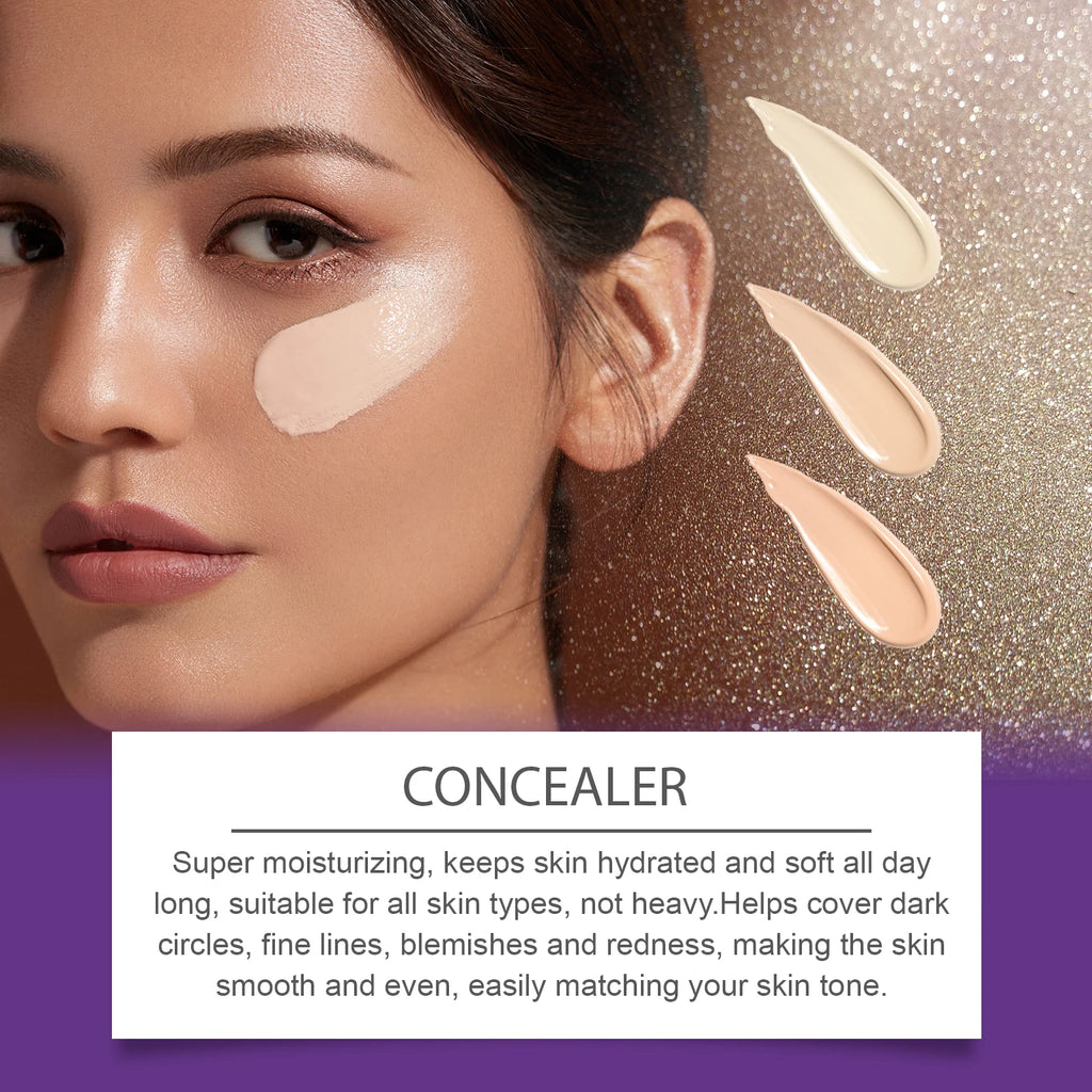Eelhope Moisturizing Concealer | Lightweight Long-Lasting Cover Moisturizing Concealer QXL