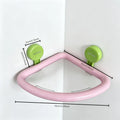 Wall-Mount Suction Cup Corner Shelf – No-Drill Bathroom Rack Bathroom Corner Shelf QXL pink