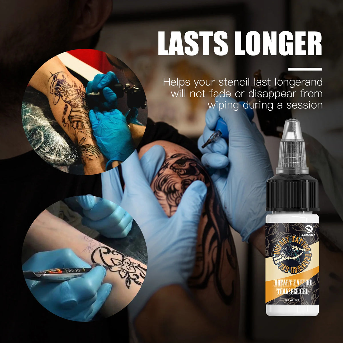 Tattoo Transfer Gel Paste 120ml | Quick-Dry Stencil Aid Tattoo Transfer Gel QXL