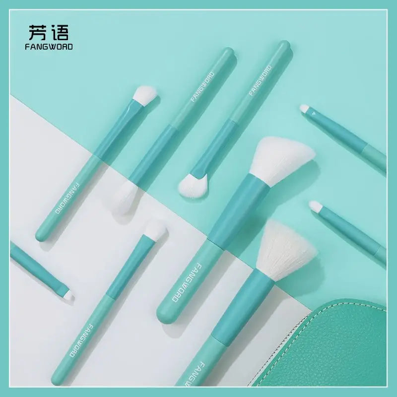 9-Piece Mini Portable Makeup Brush Set | Contour & Eye Makeup Brush Set QXL