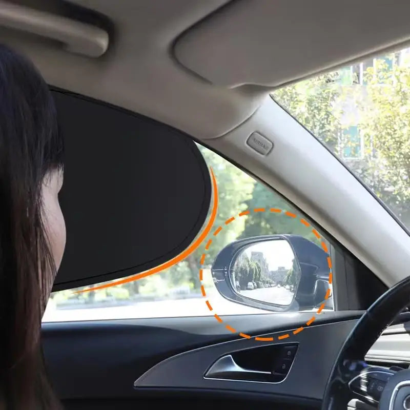 2-Pack Car Front Window Sunshades | Electrostatic Cling Film Car Window Sunshade QXL
