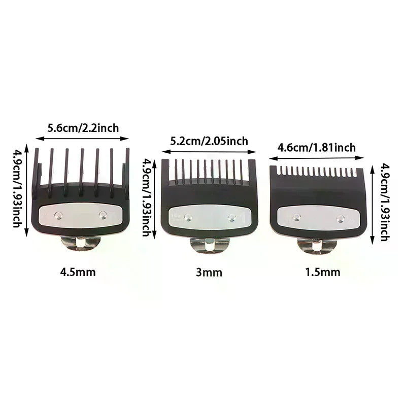 3-Pack Hair Clipper Guard Combs | 1.5mm 3mm 4.5mm Cutting Guides Clipper Guard Combs QXL