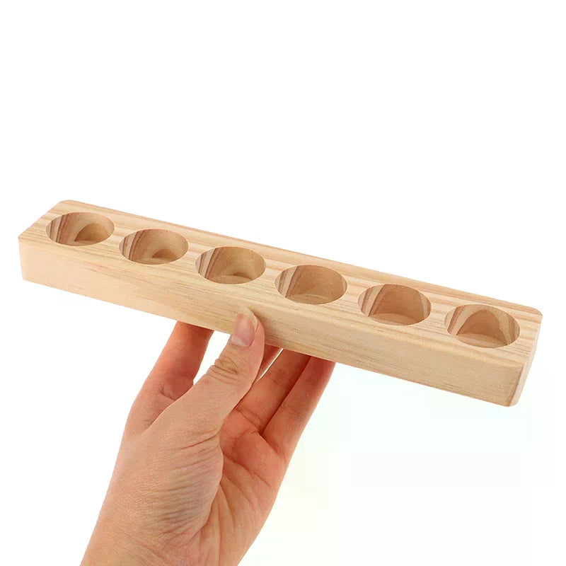 6-Hole Wooden Essential Oil Holder & Display Rack | YOVIP Essential Oil Rack QXL