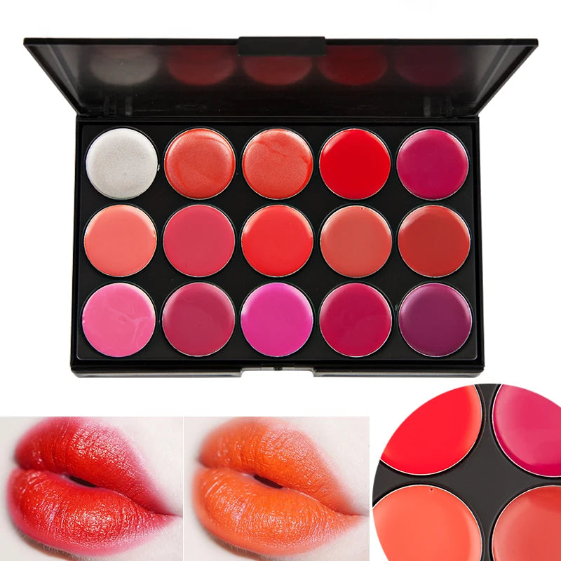 VERONNI 15-Color Matte Lipstick Palette | Long-Lasting Lip Tray Lipstick Palette QXL
