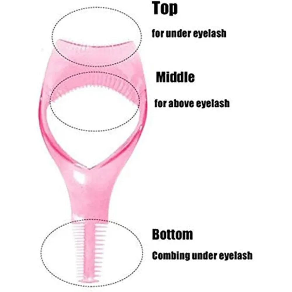3-in-1 Mascara Shield Eyelash Comb & Applicator Tool Mascara Shield Tool QXL