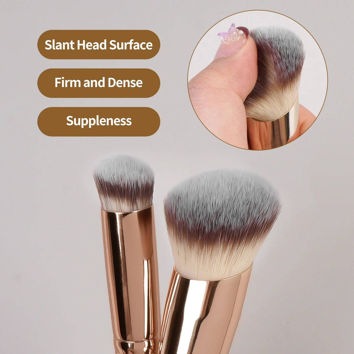 MAANGE 5-Piece Makeup Brush Set | Powder, Blush & Foundation Makeup Brush Set QXL