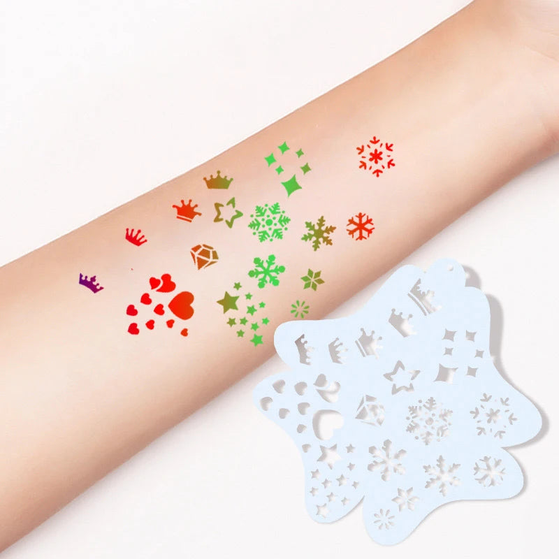 Reusable Face & Body Painting Stencils | PET Plastic Designs Body Art Stencils QXL