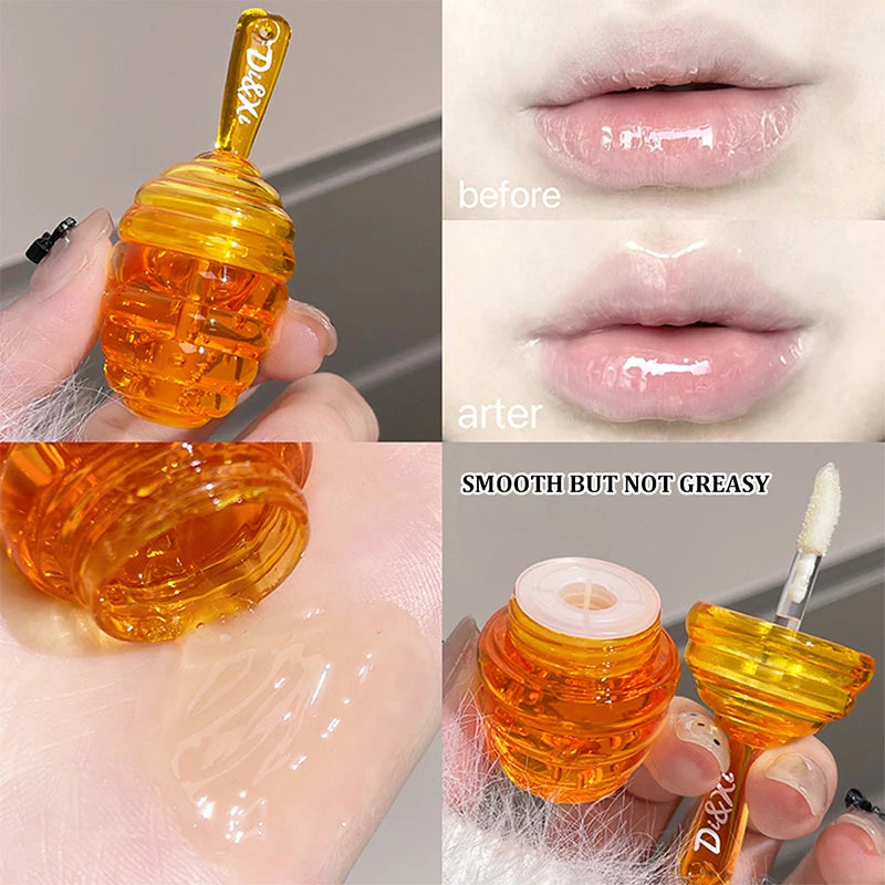 Honeypot Lip Oil Gloss | Moisturizing Hydrating Lip Tint Lip Oil Gloss QXL