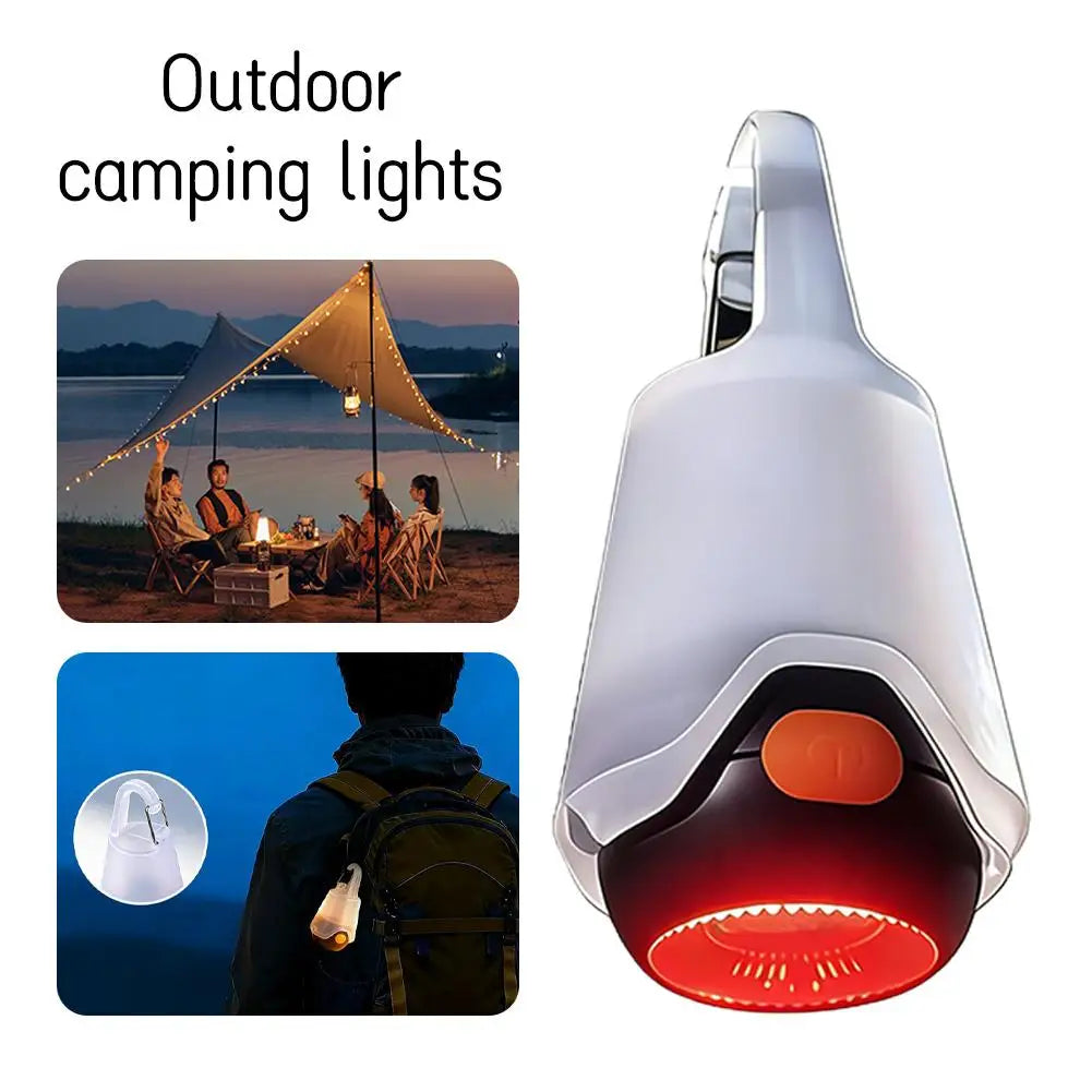 Magnetic Hook LED Camping Lantern | USB-C Rechargeable Dual Color LED Camping Lantern QXL