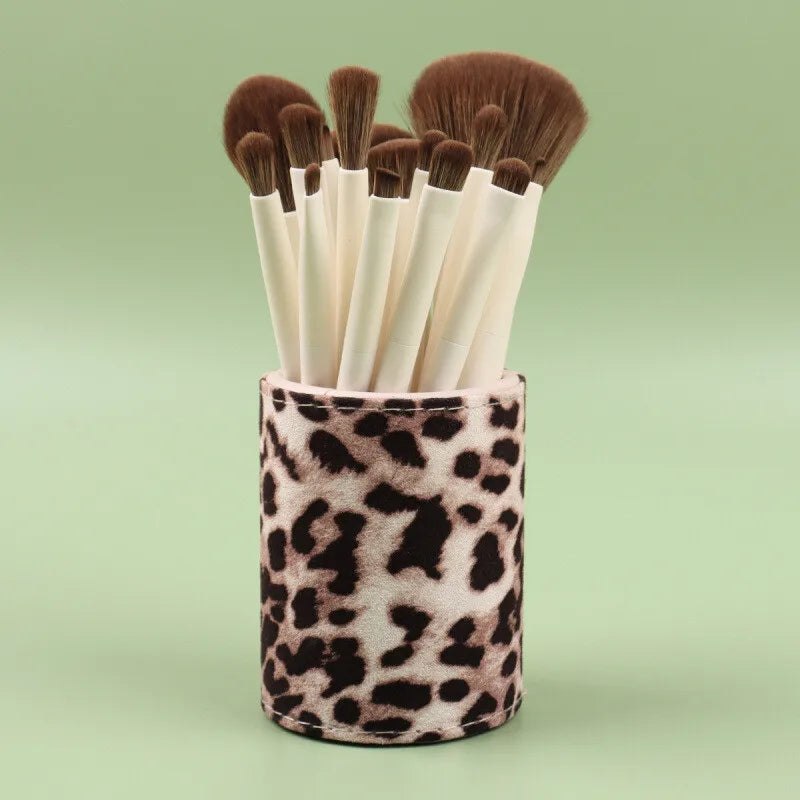 Zoreya 15-Piece Mini Makeup Brush Set | Detachable Handle Makeup Brush Set QXL 15 brushes and bucke