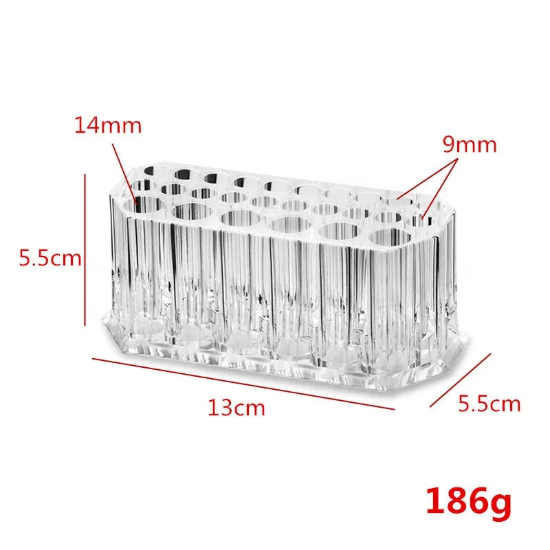 26-Hole Acrylic Makeup Brush & Lipstick Organizer Stand Makeup Brush Organizer QXL
