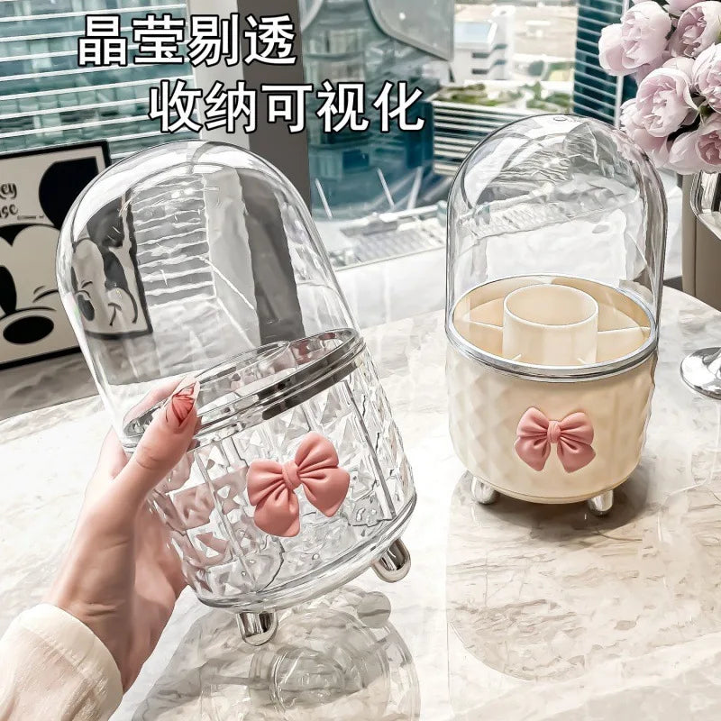Rotating Dustproof Makeup Brush & Lipstick Organizer Makeup Storage Organizer QXL