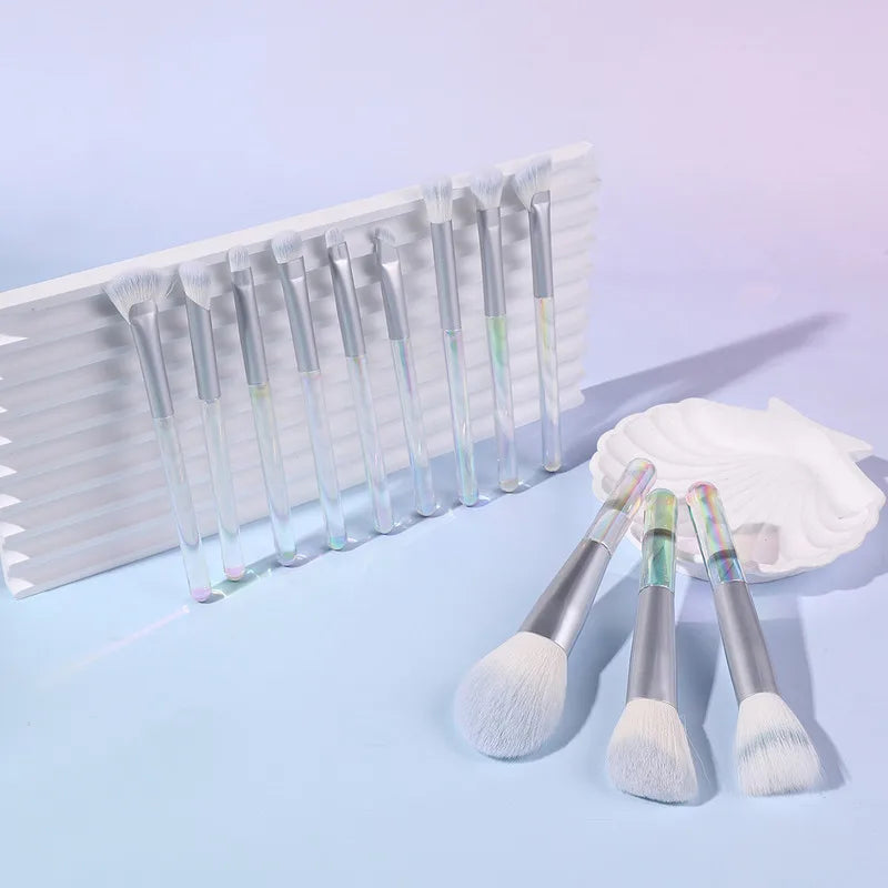 12-Set Mini Travel Makeup Brush Set with Storage Bag | Colorful Travel Makeup Brush Set QXL