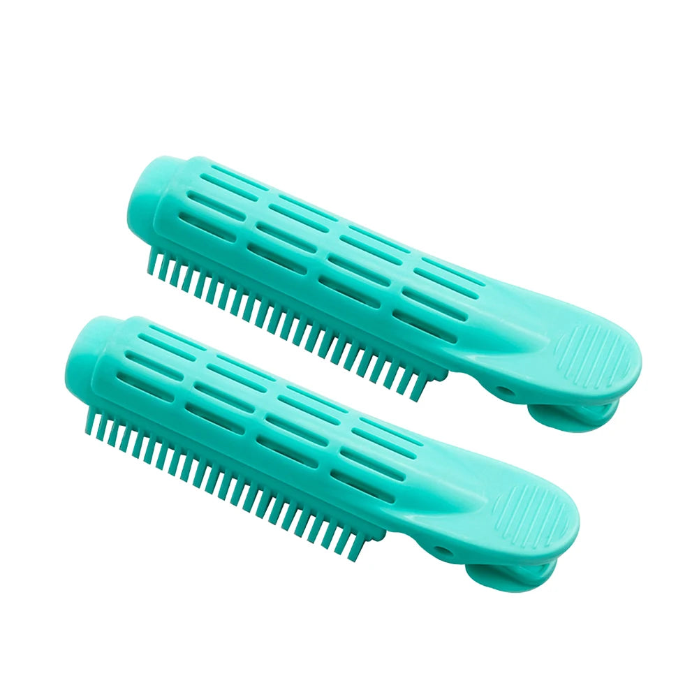 2-Pack Heatless Hair Rollers & Root Volume Clips | Korean Style Hair Volume Clips QXL Blue