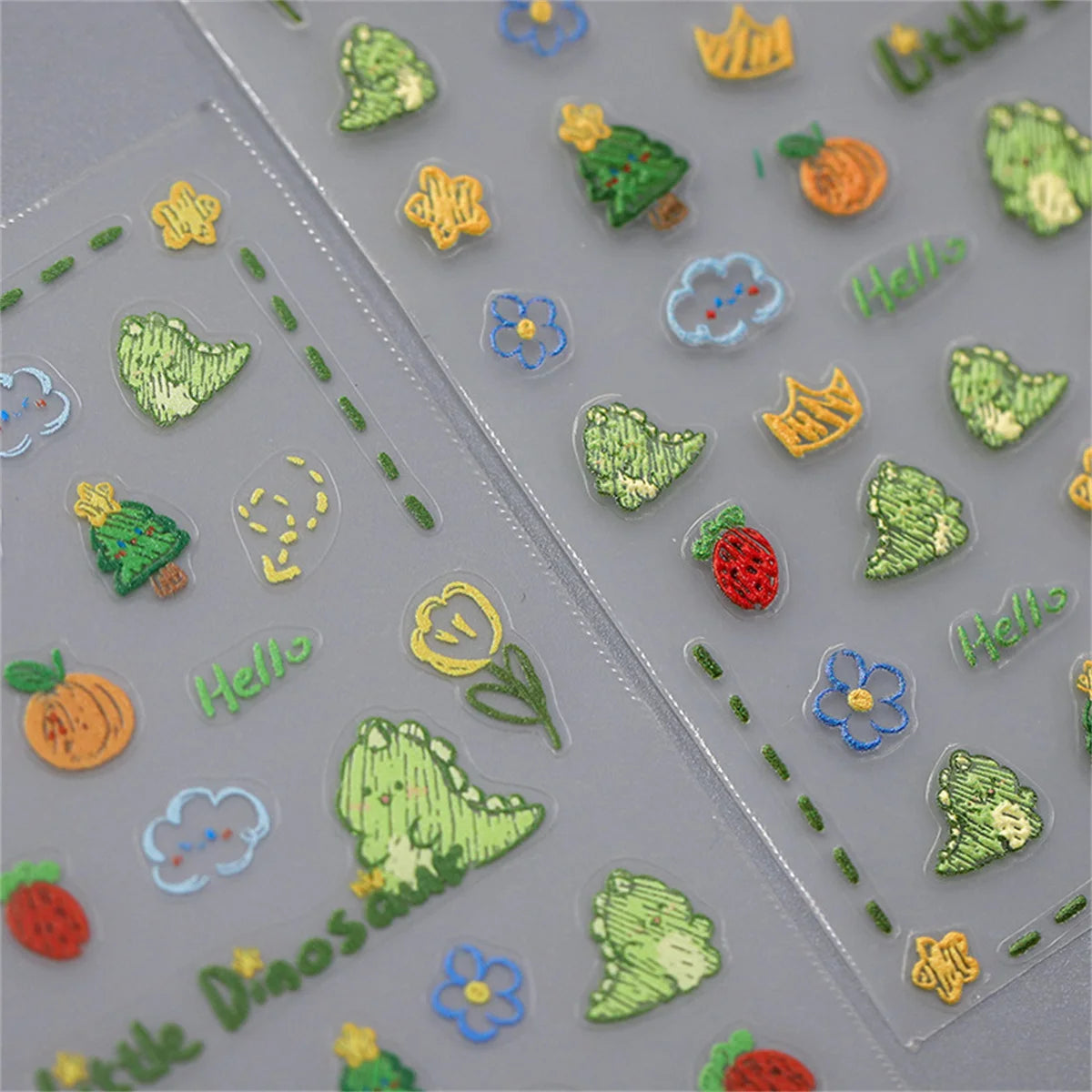 5D Kawaii Dinosaur Nail Art Stickers | Self-Adhesive Decals Nail Art Stickers QXL