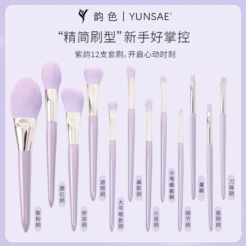 12-Piece Beginner Makeup Brush Set | Soft Bristles & Case Makeup Brush Set QXL