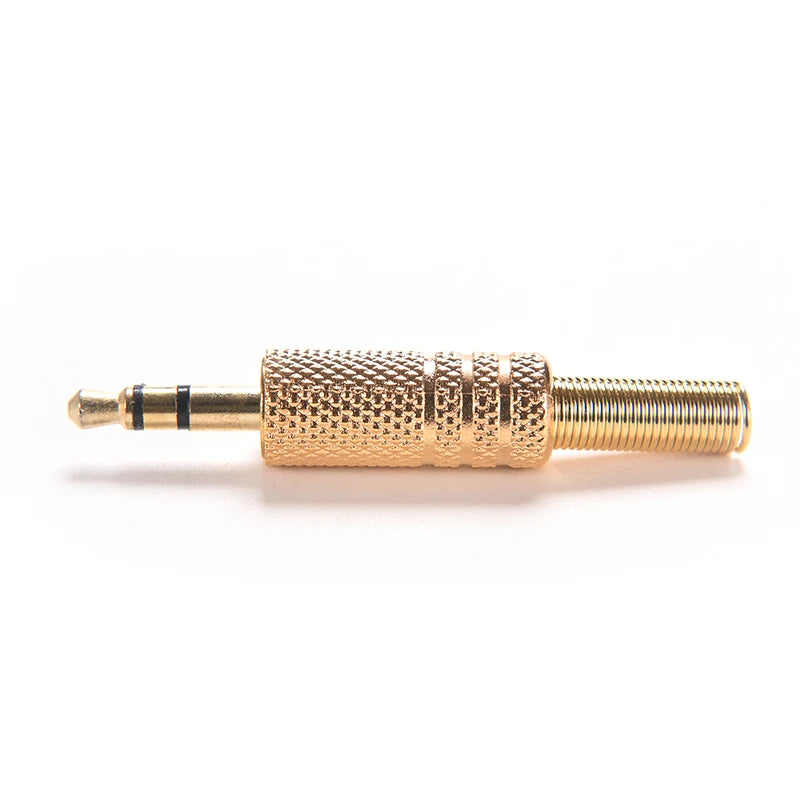 3.5mm Gold-Plated TRS Stereo Male Audio Jack Plug Connector Audio Jack Connector QXL