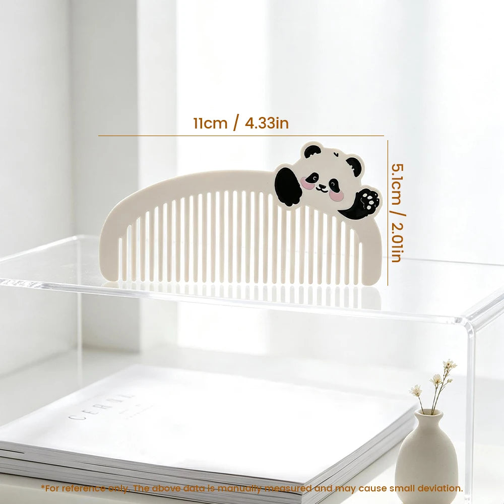 Mini Panda Crescent Wide-Tooth Pocket Comb | Travel Hair Comb Pocket Hair Comb QXL