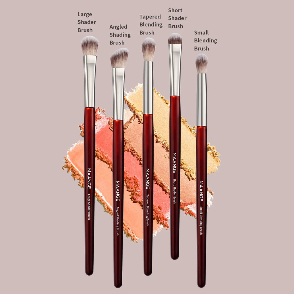 MAGEFY 5-Pc Eye Makeup Brush Set | Soft Synthetic Bristles Eye Makeup Brush Set QXL