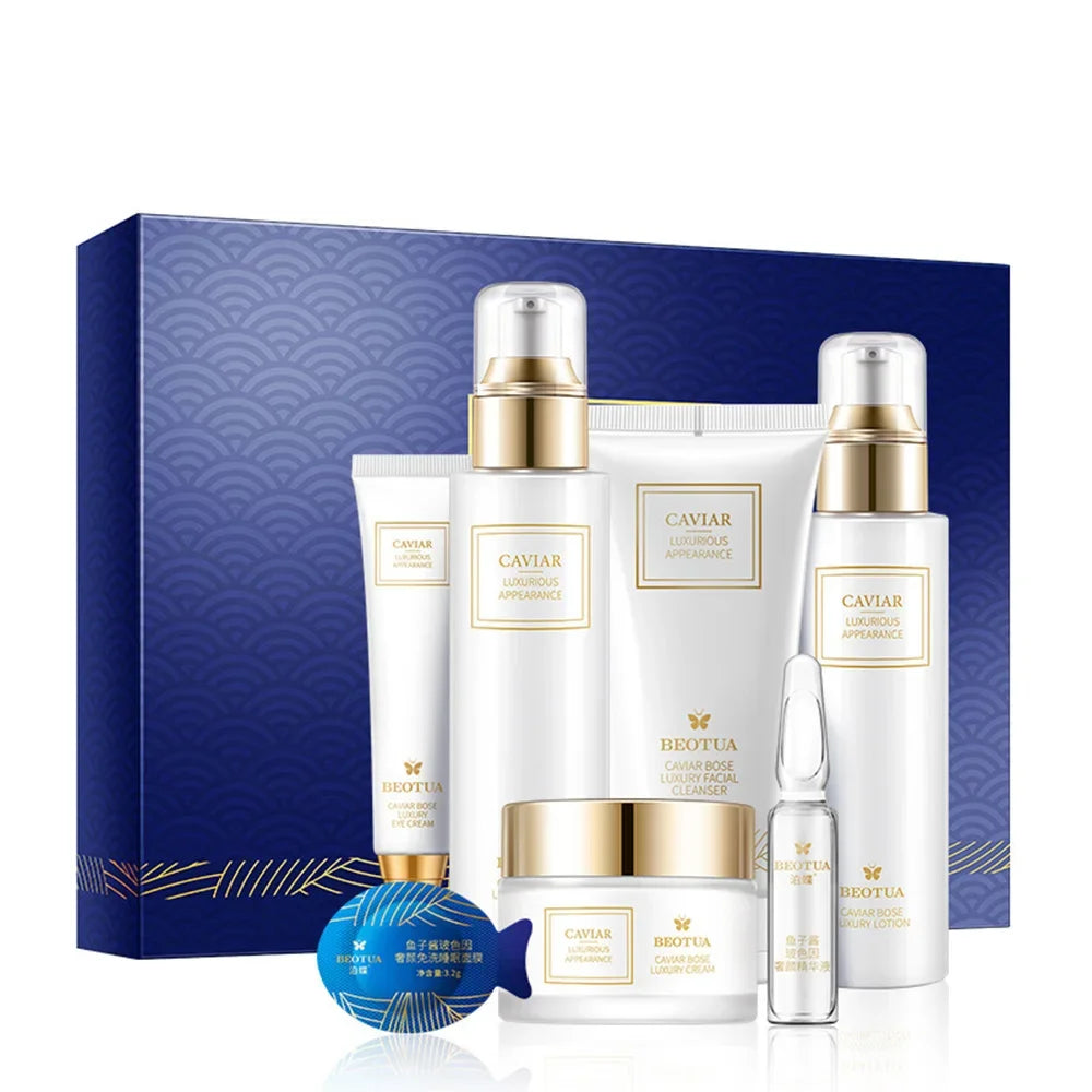 15-Piece Caviar Korean Skin Care Set | Serum, Cream & Eye Cream Skin Care Set QXL
