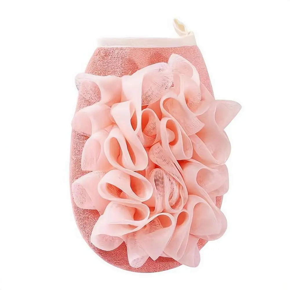 2-in-1 Exfoliating Bath Loofah Mesh Sponge Body Scrubber Bath Body Scrubber QXL