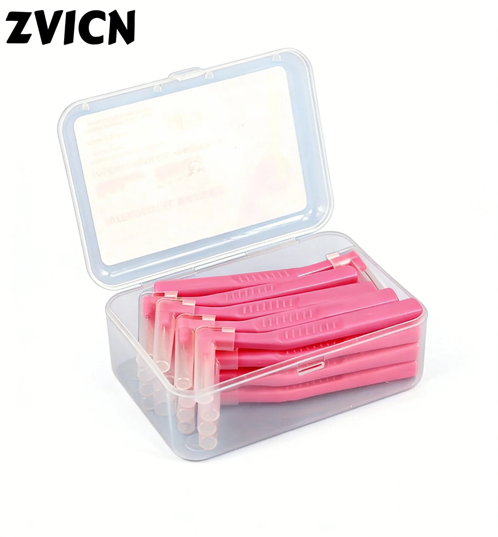 20-Pack Angled Interdental Brushes – Soft Bristles for Braces Interdental Brush QXL