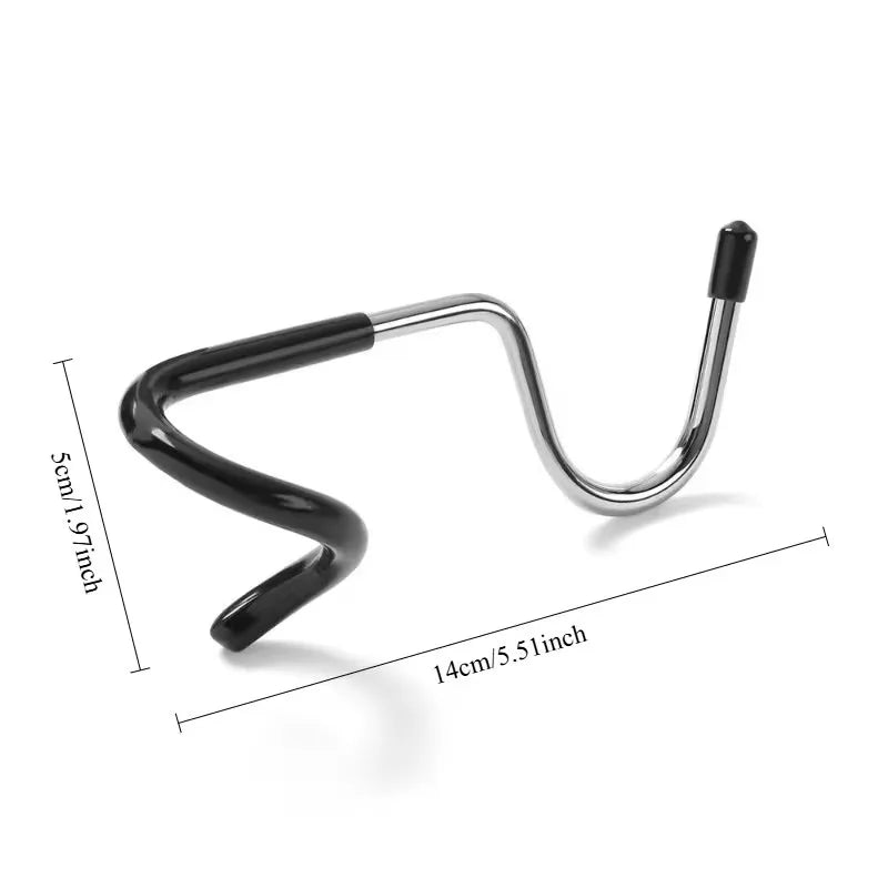 5-Pack Stainless Steel Pigtail Hooks – Punch-Free, Non-Slip Pigtail Hooks QXL