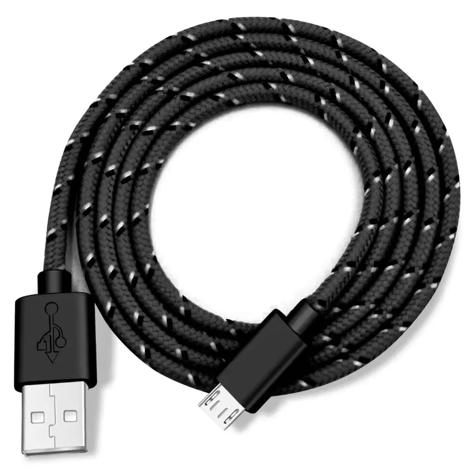 Nylon Braided Micro USB Cable 0.5m–3m | 2.4A Fast Charging Micro USB Cable QXL