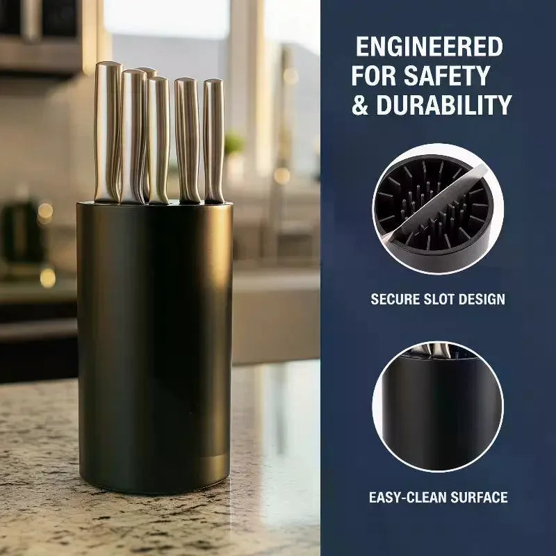 17.5cm Kitchen Knife Holder & Organizer | Countertop Rack Knife Storage Rack QXL